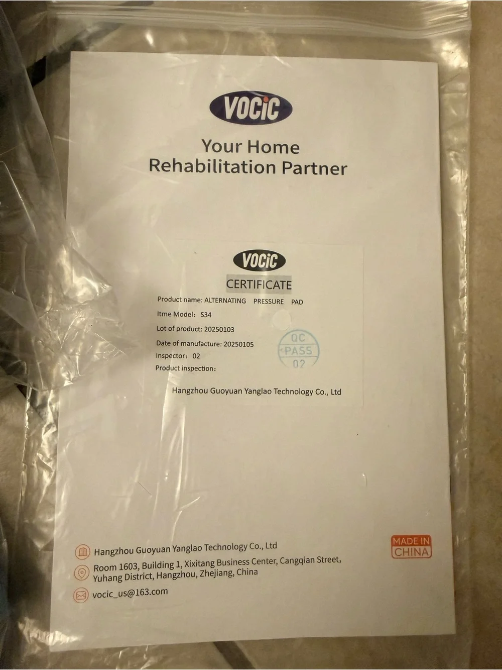 VOCIC Alternating Air Pressure Mattress Pad - Bed Sore Prevention S34